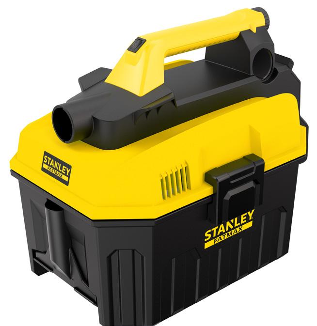 ενσωματωμένο STANLEY FATMAX 18V φορτιστή μπαταρίας Ανθεκτική κατασκευή με ενσωματωμένο προστατευτικό κλώβο και χερούλι μεταφοράς για ασφαλή, πρακτική χρήση στο εργοτάξιο Λειτουργεί με οποιαδήποτε