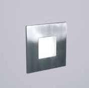 DESCRIPTION Body made in solid anodized aluminum Cover plate 3mm in stainless steel or brass Safety sandblasted glass Degree of protection IP65 Provided with 20cm cable Available with dimmable led 6W
