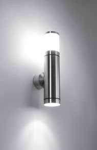 diameter 52mm / height 125mm) Other socket for LED ( G9, G4, E14,...) = on request 04 Brushed stainless steel 60 60 290 95 0,5 IP65 230V code: 944. 2G.