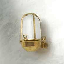 ..) = on request 07 Natural brass Cambridge A EXTERIOR LIGHTING WALL LIGHT - Surface DESCRIPTION 225 180 65 Body made in cast brass Screws in brass Degree of protection IP45 Safety sandblasted glass