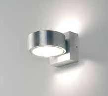 DESCRIPTION Body made in solid aluminum Screws in stainless steel Degree of protection IP40 Safety sandblasted glass Available with dimmable led 6W 230V incorporated Energy class EC: A (led) or A++/A