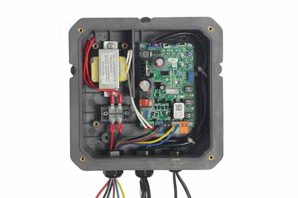 ZFI standard control box wiring example Transformer Control board Terminal Cables fixed by ribbon 1 2 3 A B C D E F Waterproof gland no.