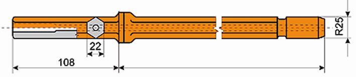 Drill Rod (R) L (mm) Ft inch Rod with hex shank *10 with thread R 0 100 10" ' 11" 100 101 1..7 00 7' 10" 10.0 00 10' " 10 10. 000 1' 1" 100 1.0 Rod with hex shank *10 with thread R 0 10" 100 1.