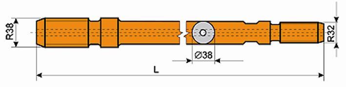 Hex Rod Φ with thread R/R 100 10 00 9 70 ' ' ' 10'