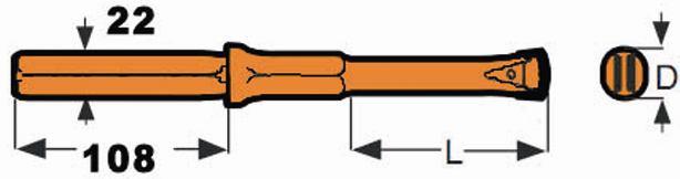 Plug Hole Rod Plug hole rod L mm ft inch 0 9 1/" 011901 1.09 Hex 19*10 0 9 7/" 011901 1.