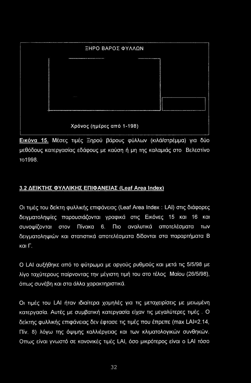 συνοψίζονται στον Πίνακα 6. Πιο αναλυτικά αποτελέσματα των δειγματοληψιών και στατιστικά αποτελέσματα δίδονται στα παραρτήματα Β και Γ.