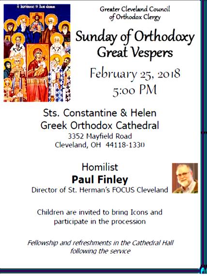 Today, Sunday of Orthodoxy 2nd - 9th grades remain to participate in Procession of Icons.
