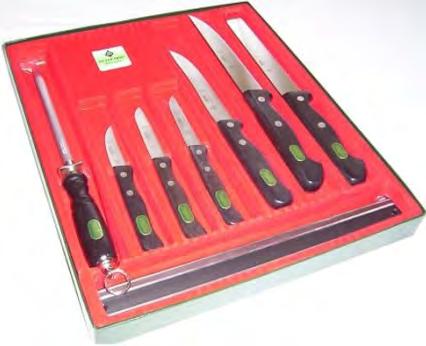 011942 5 290966 001417 SOLINGEN 6 Knives SET + Sharpener &
