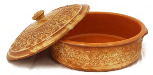 290966 026113 Brown Ivory Γάστρα Κεραμική Πυρίμαχη Χειροποίητη Περίπου: