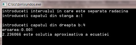 Petru lte dte de trre se obț rezulttele următore: V5 METODA APROXIMAŢIILOR SUCCESIVE PENTRU REZOLVAREA ECUAŢIILOR ŞI