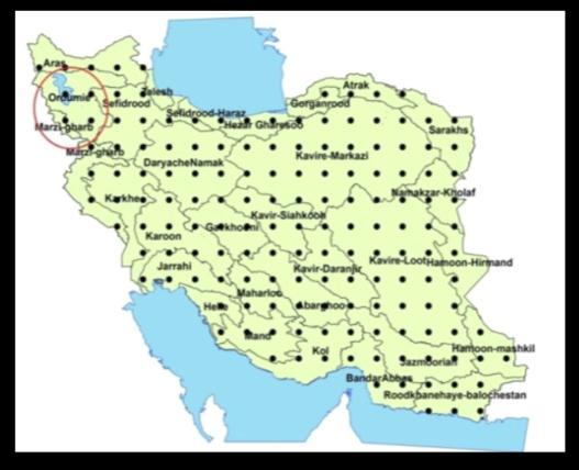 232/ نشریه علمي- پژهشي مهندسي مدیریت آبخیز جلد 6 شماره 3333 3 3 3 2/2 2/2 درجه مجد ميباشد. اطالعات بارش را 3 ميتان از تارنمای مربطه دریافت کرد.