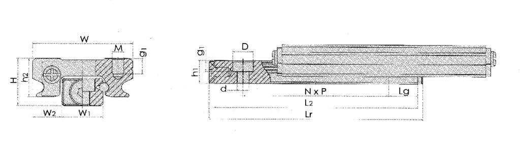 ST MINIATURE STROKE SLIDE SERIES Dimensins and Specifiatins Mdel Cde STM STM STM Fabricate Dimensins () H W2.. P Rail Dimensins () W h D x 