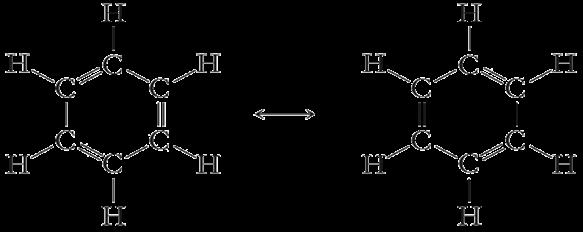 Samhljóma mynd (resonance structure) Tvær samhljóma myndir Bensens.