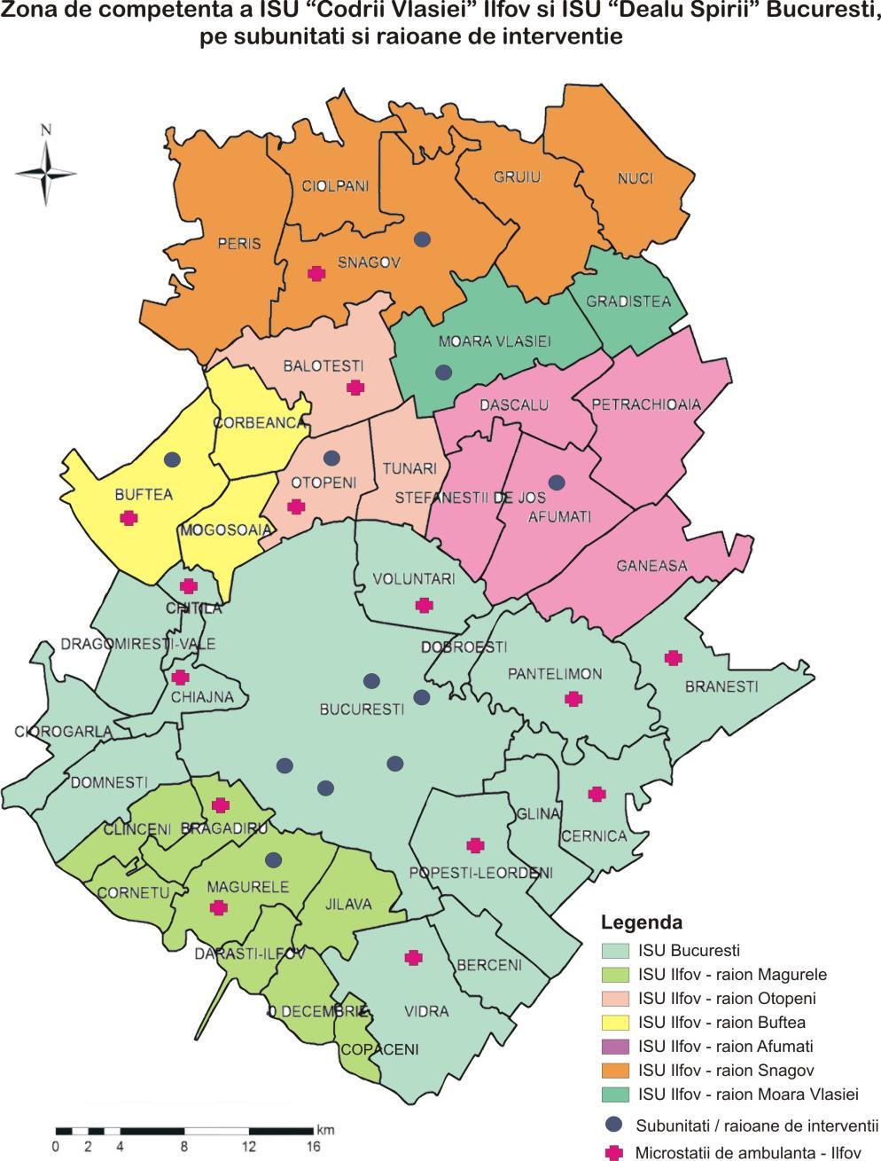 2.5.5. Infrastructura privind situaţiile de urgenţă In regiunea Bucureşti Ilfov infrastructura pentru situaţii de urgenţă se află în competenţa Inspectoratului Judeţean pentru situaţii de Urgenta