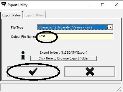 του export : Όπου επιλέγουμε τον τύπο του αρχείου που θέλουμε (xml ή csv), το όνομα του αρχείου και με το