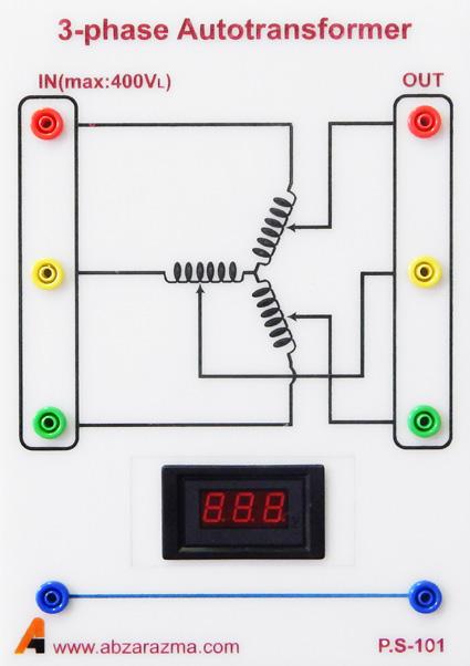 مشخصات ماژولها اتو ترانس سه فاز این ماژول جهت تنظیم پیوسته ولتاژ شبکه مورد استفاده قرار میگیرد.