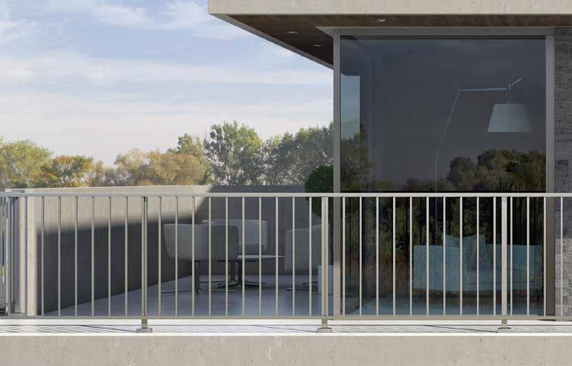 Vertical-Q 66 Vertical-Q Έξυπνο συνταίριασμα παραδοσιακού και μοντέρνου. Ένα κλασικό κάγκελο σε λιτές γραμμές. Smart match of traditional and modern. A classic railing in simple lines.