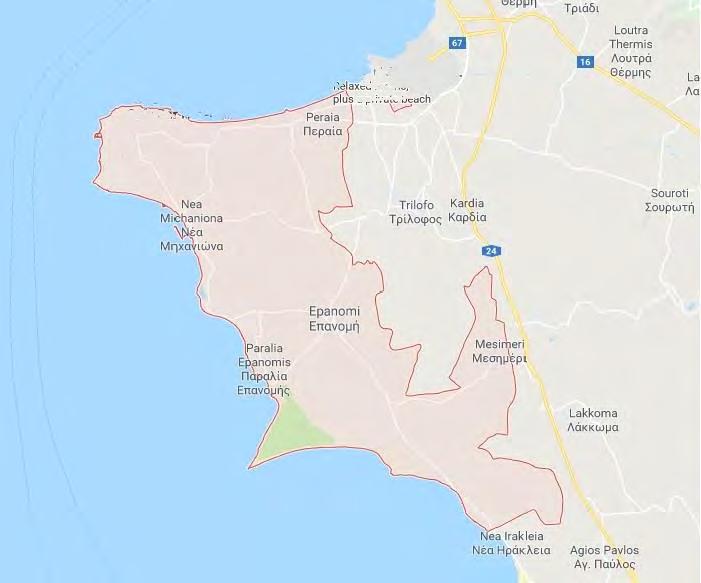 Εικόνα 5.3.: Χάρτης του δήμου Θερμαϊκού 5.3.1.