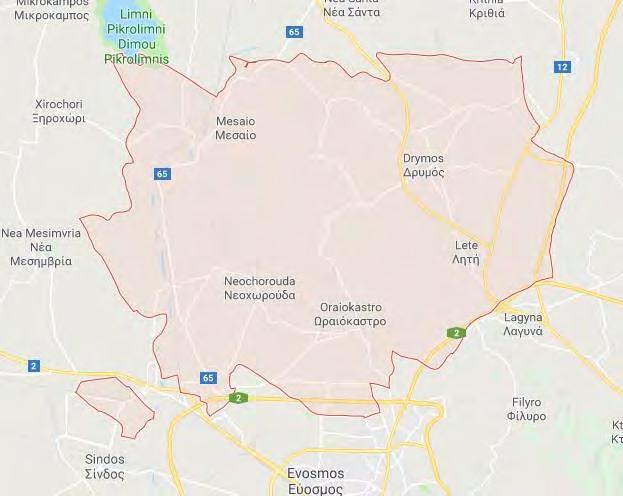 5.5. ΔΗΜΟΣ ΩΡΑΙΟΚΑΣΤΡΟΥ Ο δήμος Ωραιοκάστρου όπως αναφέρθηκε έχει πληθυσμό 38317 κατοίκων σύμφωνα με την απογραφή του 2011 της Εθνικής Στατιστικής Υπηρεσίας.