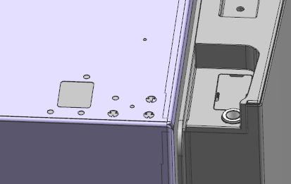 or communication line into the hole on the do