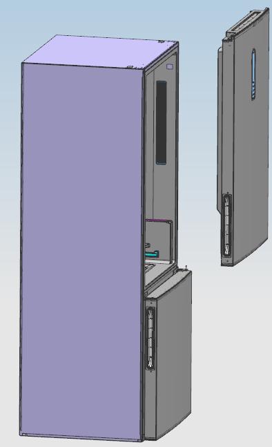 2. a. Use a tool to remove the 3 screws off the middle hinge cover and then