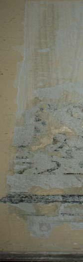Μελέτη συντήρησης και αποκατάστασης του υφιστάμενου ζωγραφικού πλαστικού 46 Εικόνα 43. Εκτεταμένες ρωγμές και μερικές απώλειες στο υπόστρωμα της τοιχογραφίας στον χώρο Α.5. Χώρος Α.