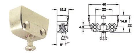 +-1,5mm 04-05-003 Γωνία κρεβατιού µε τρύπα για πόδι το πόδι