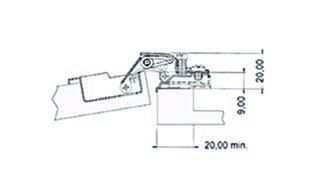 κολωνάκι κοντό 12mm 04-08-510 Μεντεσές Danco