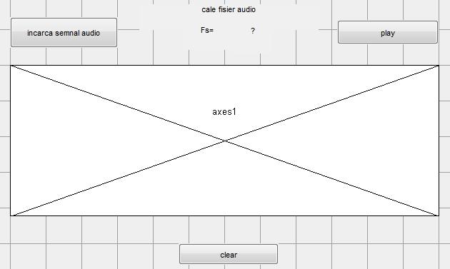 Să se realizeze o interfață care să permită încărcarea unui semnal audio prin apăsarea unui buton numit incarca semnal audio.
