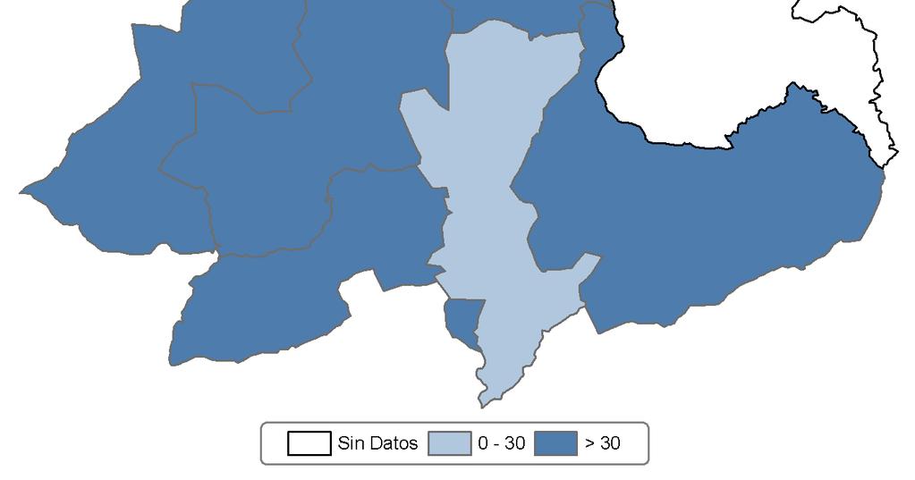 vivenda secundaria certamente pouco envellecido. 29 Mapa 5.1. Incremento de vivendas principais por cada 1.000 habitantes entre 1991 e 2001. Fonte: INE. 5. Dinámica residencial Mapa 5.