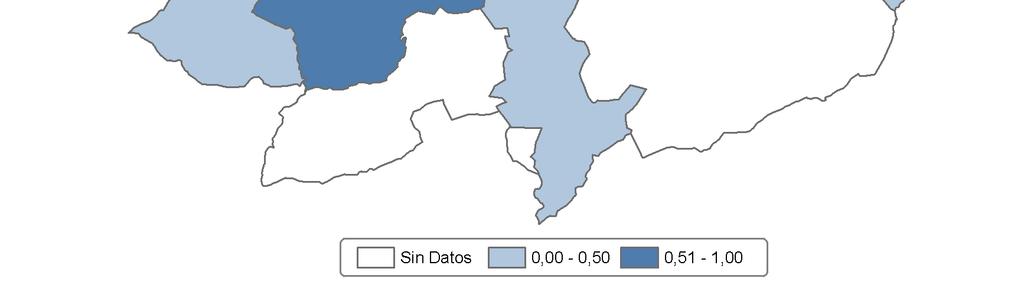 Naqueles concellos nos que o valor está por enriba de 1, isto está a indicar que existen solicitantes que non fan solicitudes no concello no que residen.
