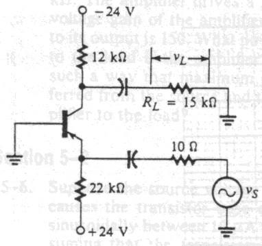 Hình 3-17 (Bài tập 3-17) ĐS (a) 23,06 Ω; (b) 19 KΩ; (c) 433,65; (d) 0,99 3-18 Tìm độ lợi áp của mạch khuếch đại ở hình 3-18, biết