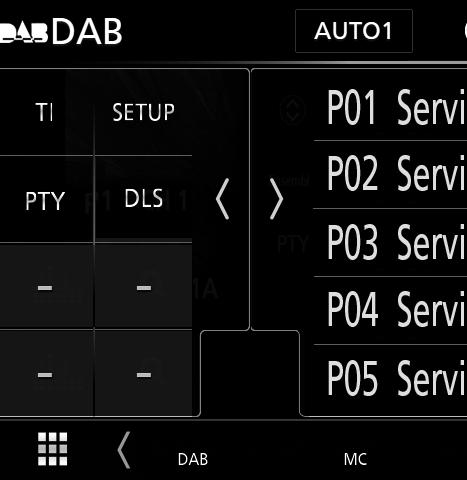1 Αγγίξτε το [Announcement Select] στην οθόνη ΡΥΘΜΙΣΗΣ DAB. hhη οθόνη Επιλογής Αναγγελίας εμφανίζεται. 2 Αγγίξτε τις λίστες αναγγελιών και ρυθμίστε τις σε ON ή OFF. hhεμφανίζεται η οθόνη ΡΥΘΜΙΣΗΣ DAB.