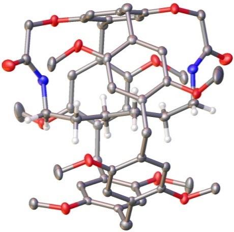 and nitrogens in blue. Supplementary Figure 67. Crystal structure of 1d (CCDC: 1016258). 1d was crystallized by slow diffusion of hexane into the CHCl 3 solution of 1d.