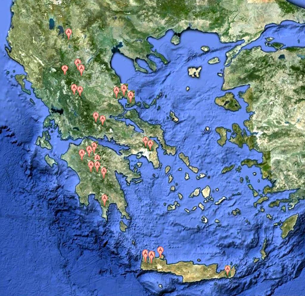 ΥΛΙΚΑ ΚΑΙ ΜΕΘΟΔΟΙ ΣΥΛΛΟΓΗ ΔΕΙΓΜΑΤΩΝ Σύμφωνα με τη βιβλιογραφία τα είδη του γένους Typhloseiulus εντοπίζονται σε δασικά δένδρα των γενών Acer, Quercus, Abies και σε συγκεκριμένο υψόμετρο, οπότε και σε