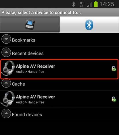 11. Επιλέξτε "Alpine AV Receiver" 12.