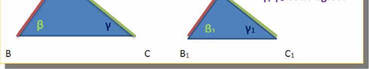 Сличност троуглова Четврти став: Два троугла АBC и A 1 B 1 C 1 су слична ако и само ако су две странице једног троугла пропорционалне одговарајућим страницама другог