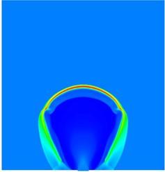 Azzayouna University Journal Eleventh Issue Third year - 2014 5 µs 12 µs Figure 4: Temperature contours for 40 MPa hydrogen jet, 2mm orifice Fig.5 shows the OH mass fraction for 30 MPa jet.