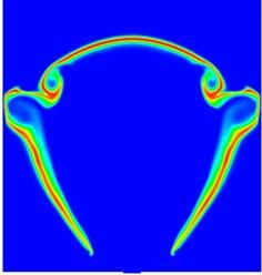 simulation of high hydrogen emerges to air.