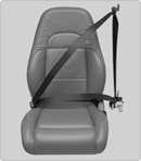 Acest tip de airbag permite a limita efectul de sub-marinaj. Comanda generatorului pirotehnic al airbagului antialunecare deformează anvelopa metalică de sub şezutul scaunului.