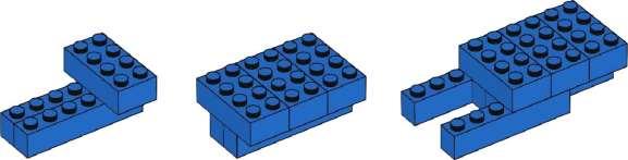 brick, 8 μπλε 1x6 LEGO brick, 1 τροποποιημένο τούβλο 2 x 2 με