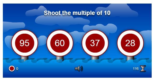 1.6 Ιστοσελίδα http://www.year2maths.co.uk/numberfacts/num3/multiples/mult10shootout/mult10s.