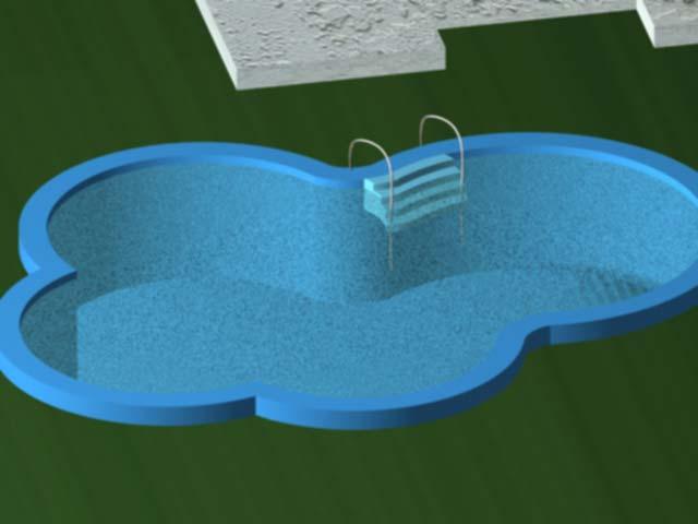 Fig.I.3.1 Prezentarea generală a piscinei Oglinda apei are o suprafaţă de A=60 m 2,iar adâncimea bazinului este de 2 m.rezultă astfel un volum maxim de apă V=120 m 3.