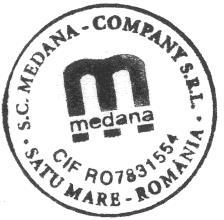 S.C. MEDANA COMPANY S.R.L. B-dul Sănătăţii, Nr. K28/6, CP 440182 Satu Mare, Satu Mare Tel.