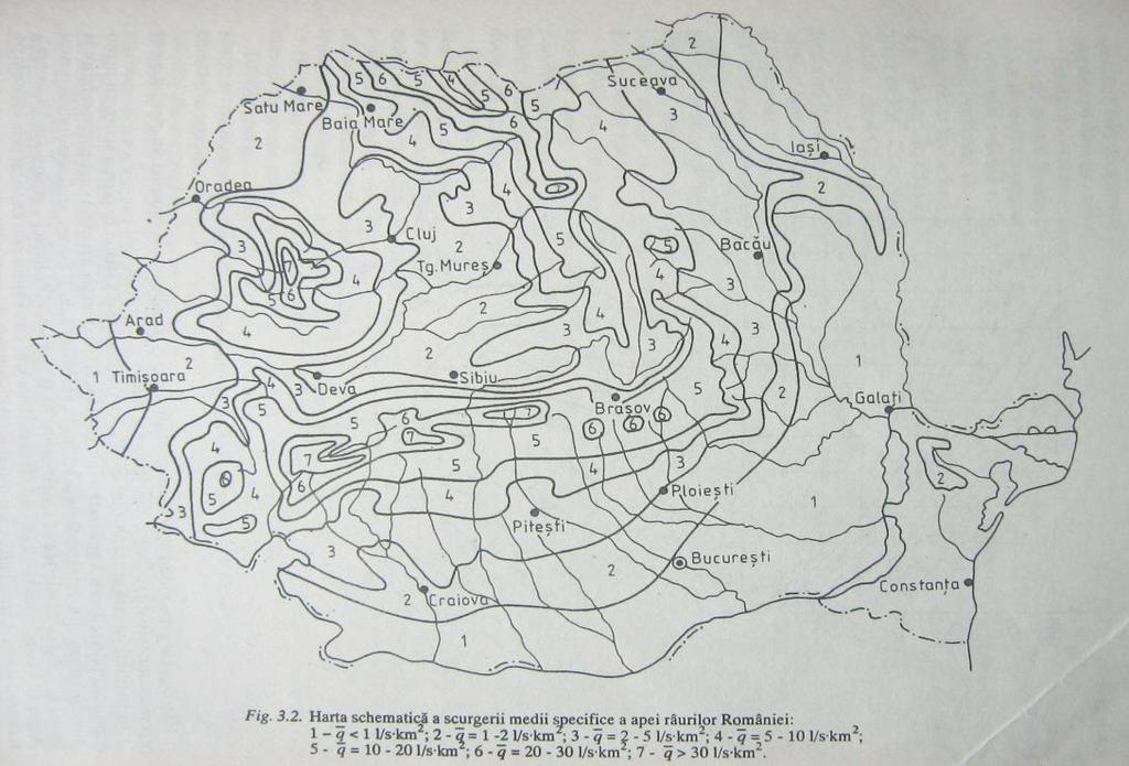 Suprafata bazinului hidrografic al Oltului, masurata intre sectiunile hidrologice Ramnicu Valcea si Slatina este de 18.842 km 2.