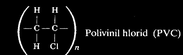 c), polistiren, d) PVC Molekulska struktura Linearni polimeri