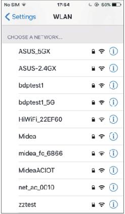20:14 61% 20:14 61% 无 SIM 卡 20:14 61% Ρυθμίσεις WLAN Είσοδος " net_ac_0010 "... Σύνδεση συσκευής Επόμενο Network Δίκτυο OK Επιλέξτε ένα δίκτυο.
