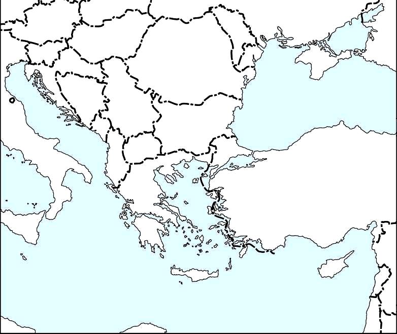 ΟΙ ΒΑΛΚΑΝΙΚΕΣ ΧΩΡΕΣ ΦΥΛΛΟ ΕΡΓΑΣΙΑΣ 35 1. Συμπλήρωσε τα ονόματα των βαλκανικών χωρών και των πρωτευουσών τους στον λευκό χάρτη.
