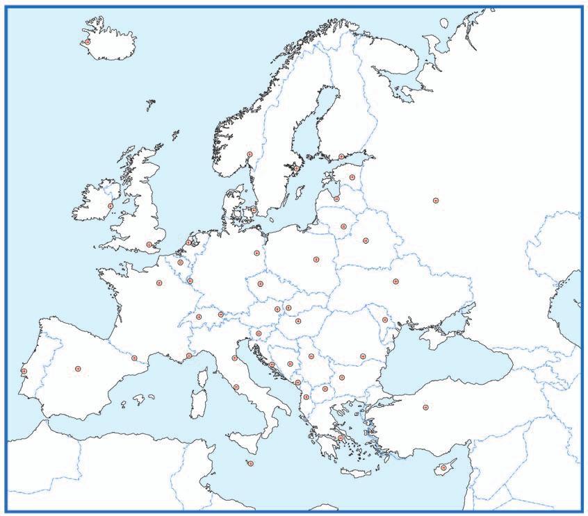 Φύλλο Εργασίας 25 Η ΠΟΛΙΤΙΚΗ ΙΑΙΡΕΣΗ ΤΗΣ ΕΥΡΩΠΗΣ 1. Με τη βοήθεια του πολιτικού χάρτη της Ευρώπης (εικόνα 25.