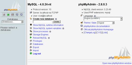 3.1.32 Τι είναι το PHPMyAdmin Εικόνα 11 phpmyadmin To phpmyadmin είναι ένα εργαλείο ανοικτού κώδικα, γραμμένο σε PHP κώδικα, με σκοπό τη διαχείριση της MySQL με τη χρήση ενός προγράμματος περιήγησης.